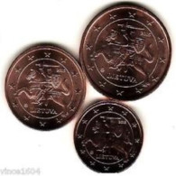 Litauen 2024   1-2-5 Cent  MINISET  UNC Uit De Bu - Coffret  Zeer Zeldzaam - Rare    7.000 Ex !!!! - Lituania