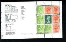 1964976769 1980  SCOTT BOOKLET PANE POSTAL RATES   (XX) POSTFRIS MINT NEVER HINGED   - QUEEN ELIZABETH II - MONARCH - Machins