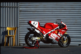 Dia0273/ 2 XDIA Foto Motorrad Ducati Rennversion 1991 - Motor Bikes