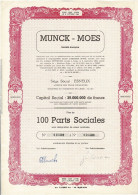 - Titre De 1967 - Munck- Moes - Société Anonyme - - Industrie