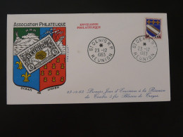 FDC Blason Armoiries Coat Of Arms Reunion 1963 - Brieven En Documenten