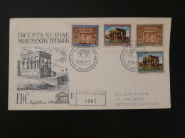 FDC Recommandée Registered Monuments De Nubie Unesco World Heritage Vatican 1964 - Egyptologie