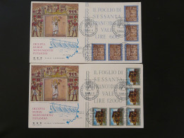 FDC (x2) Monuments De Nubie Abu Simbel Unesco World Heritage Vatican 1964 - Egyptology