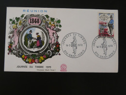 FDC Facteur Postman Journée Du Timbre Réunion 1970 - Briefe U. Dokumente