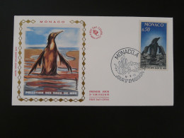 FDC Oiseau Bird Marée Noire Pétrole Protection Des Eaux Monaco 1971 - Oil