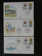 FDC (x3) Christophe Colomb Christopher Columbus France Europa 1992 - Christoph Kolumbus