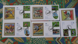 Série De 5 Set Of 5 FDC Coupe Du Monde Rugby World Cup France 2007 - Rugby