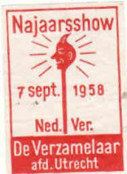 Dutch Matchbox Label, Utrecht - Najaarsshow 7 Sept. 1958, Ned. Ver. De Verzamelaar Afd., Holland, Netherlands - Boites D'allumettes - Etiquettes