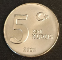 TURQUIE - TURKEY - 5 YENİ KURUŞ 2005 - Neuve - UNC - KM 1165 - ( Mustafa Kemal Atatürk ) - Turquie