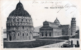 PISA - PIAZZA DEL DUOMO - CARTOLINA FP SPEDITA NEL 1902 - Pisa