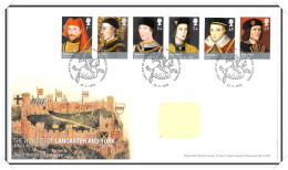 2008 GB FDC - Houses Of Lancaster & York - Typed Address - 2001-2010 Em. Décimales