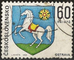 Czechoslovakia 1968 - Mi 1825 - YT 1675 ( Coat Of Arms : Ostrava - Horse ) - Oblitérés