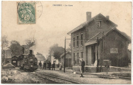 60 - T26389CPA - FROISSY - La GARE - Train, Animée - Très Bon état - OISE - Froissy