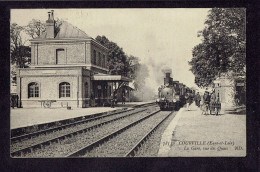 CPA 28 - COURVILLE - LA GARE VUE DES QUAIS - Courville