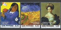 2003 SAN MARINO SET MNH ** Grandi Maestri Della Pittura, Dipinti, Arte - Unused Stamps