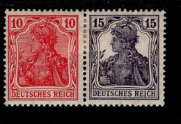 Deutsches Reich W 12 Germania MLH Falz * Mint (1) - Libretti & Se-tenant