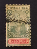 TRINIDAD AND TOBAGO  SG 156  £1 Grey Green And Carmine Red  FU  CV £325 - Trinidad Y Tobago