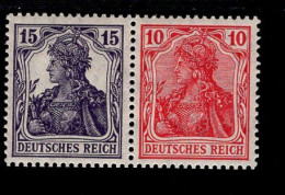 Deutsches Reich W 13 Germania MLH Falz * Mint (1) - Carnets & Se-tenant