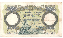 ALBANIE 20 FRANGA ND1939 VF+ P 7 - Albanien