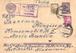 Soviet Union:Russia:USSR:3 Copecks Victory, Work And Science Stamp Registered Postal Stationery From Tallinn, 1962 - 1960-69