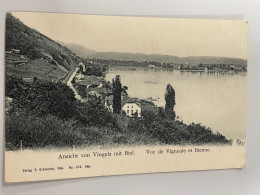 CPA - SUISSE - BIEL - BIENNE - Ansicht Von Vingelz Mit Biel - Vue De Vigneule Et Bienne - Bienne