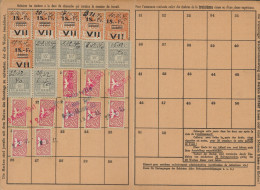 187 FISCAUX SOCIO-POSTAUX D'ALSACE LORRAINE 1941  Regime De Transition Timbres Français Et Allemands - Autres & Non Classés