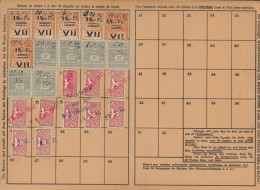 187 FISCAUX SOCIO-POSTAUX D'ALSACE LORRAINE 1941  Regime De Transition Timbres Français Et Allemands - Altri & Non Classificati