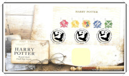 2007 GB FDC - Harry Potter Mini Sheet - Typed Address - 2001-2010. Decimale Uitgaven