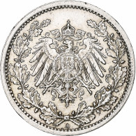 GERMANY - EMPIRE, 1/2 Mark, 1914, Berlin, TTB+, Argent, KM:17 - 1/2 Mark