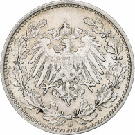 Empire Allemand, 1/2 Mark, 1907, Munich, Argent, TTB, KM:17 - 1/2 Mark