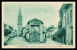 * NEGREPELISSE - Rue Des Pêcheurs Et Rue Du Presbytère - Eglise - Edit. HITIE - Jean BOUZIN - Negrepelisse