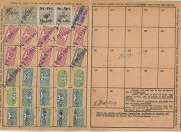 189 FISCAUX SOCIO-POSTAUX D'ALSACE LORRAINE 1941  Regime De Transition Timbres Français Et Allemands - Other & Unclassified