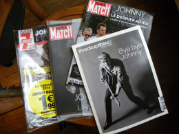 Lot De 4 Revues + Calendrier 2014 Mort De Johnny Halliday Voir Details Plus Bas - Muziek