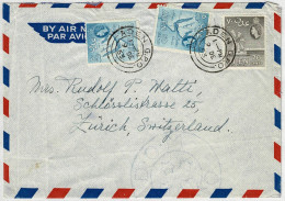 Aden 1953, Luftpostbrief Nach Zürich (Schweiz) - Aden (1854-1963)