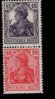 Deutsches Reich S 9 Germania MLH Mint Falz * (1) - Carnets & Se-tenant