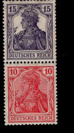 Deutsches Reich S 9 Germania MLH Mint Falz * (2) - Libretti & Se-tenant