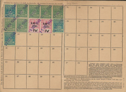 191 FISCAUX   SOCIO-POSTAUX D'ALSACE LORAINNE N° 170 7F20 Vert 6 Ex N°169 5F20 2 EX N°164 9F60 - Otros & Sin Clasificación