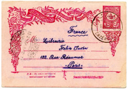 TURQUIE - ENTIER 20 P. D'ERZEROUM POUR PARIS, 1905 - Covers & Documents