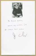 Jerome Charyn - American Writer - Rare Signed Card + Photo - Paris 2002 - Writers