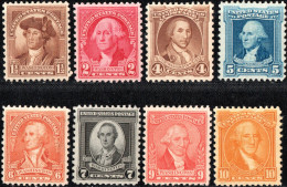 STATI UNITI. UNITES STATES, RITRATTI DI GEORGE WASHINGTON, 1932, FRANC.NUOVI (MNH**) Scott:US 706,707,709-712,714,715, - Nuevos