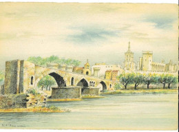 CPSM -  Illustrée Signée Barre-Dayez (Barday) - Avignon Le Pont Saint Bénézet - Barday