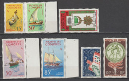 COMORES - 1964 - ANNEE COMPLETE Avec POSTE AERIENNE - YVERT N°32/34 + A10/13 ** MNH  - COTE = 58.5 EUR. - Neufs