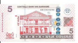 SURINAME 5 DOLLARS 2012 UNC P 162 B - Suriname