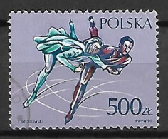 POLOGNE       -      PATINAGE  EN  COUPLE    -    Oblitéré - Patinaje Artístico