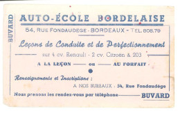Buvard Auto-école Bordelaise, Bordeaux  (état) - Automobile