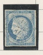 INDE   -N°23- COLONIES GÉNÉRALES  25c BLEU  -Obl -CàD - INDE / PONDICHERY DU 10 JANV 80 - Usados