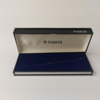 Parker Vintage Black And Silver Plastic Box One Slot Empty Hardcase #5478 - Lapiceros