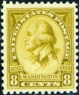 STATI UNITI D’AMERICA, UNITES STATES, GEORGE WASHINGTON, 1932, FRANCOBOLLI (MNH**) Scott:US 713, Yt:US 308 - Nuovi