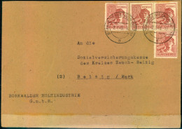 1948, 10-fach Fernbrief Mit 4-mal 60 Pfg. Arbeiter Ab BORKENWALDE - Covers & Documents