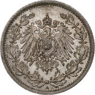 Empire Allemand, 1/2 Mark, 1917, Berlin, Argent, TTB, KM:17 - 1/2 Mark